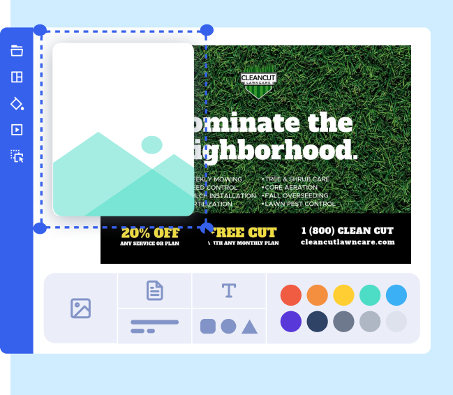 Picture of a template designer tool
