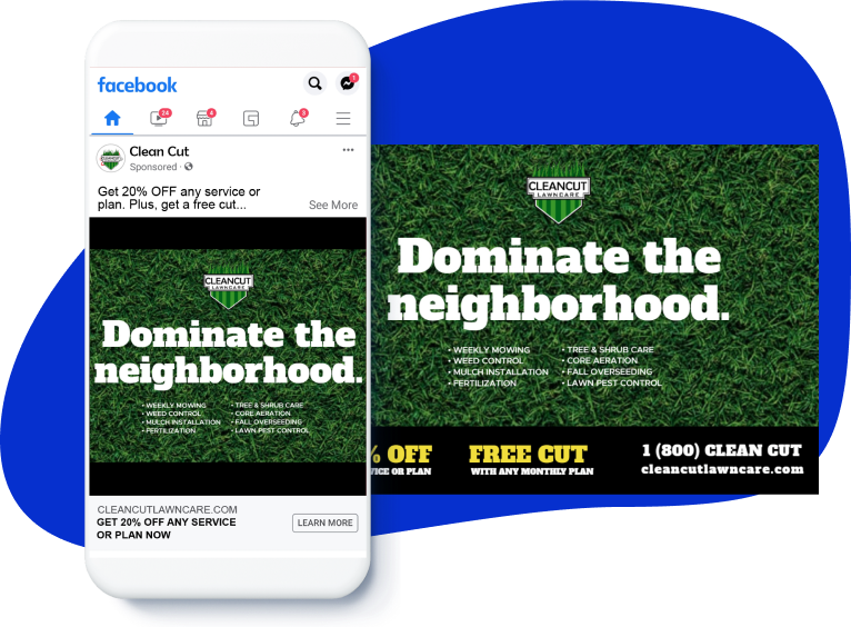 Cellphone with direct mail and facebook example