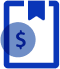 Dollar sign on clipboard icon